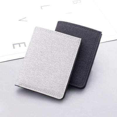 Новая Мода Мужской Холщовый Короткий Кошелек Кошелек для Мелочи Кошелек Мужской Кошелек для Мелочи Держатель для Карт Многофункциональный Маленький Кошелек