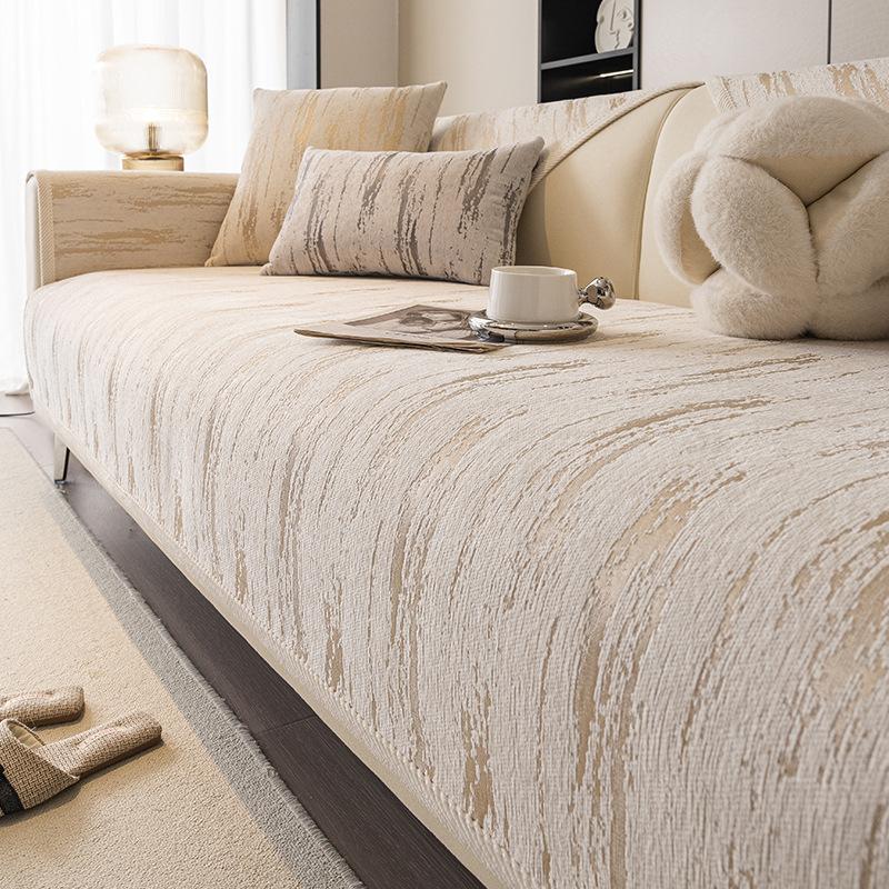 New Chenier Sofa Cushion High-Grade Four-Season Universal Seat Cushion, Non-Slip Sofa Cover, Seat Cushion Cover Cloth