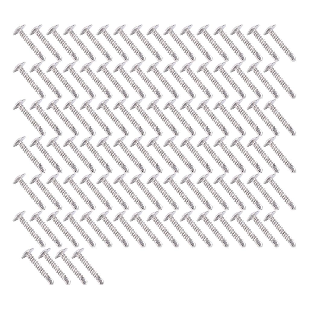 100 шт. Саморезы M4.2x25 с полукруглой головкой и пресс-шайбой, из нержавеющей стали, набор крепежных аксессуаров