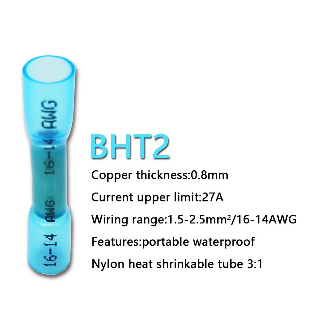Heat Shrink Butt Wire Connectors AWG 26-10 0.3-6.0mm2 Waterproof Insulated Automobile Wire Cable Crimp Terminals