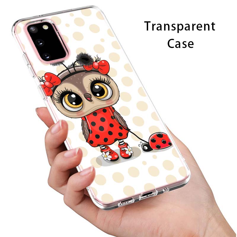 Lovely Animal Owl For Samsung Galaxy S22 Pro S21 S20 FE Ultra S10 S10E Lite S9 S8 Plus S7 S6 Edge Soft Phone Case