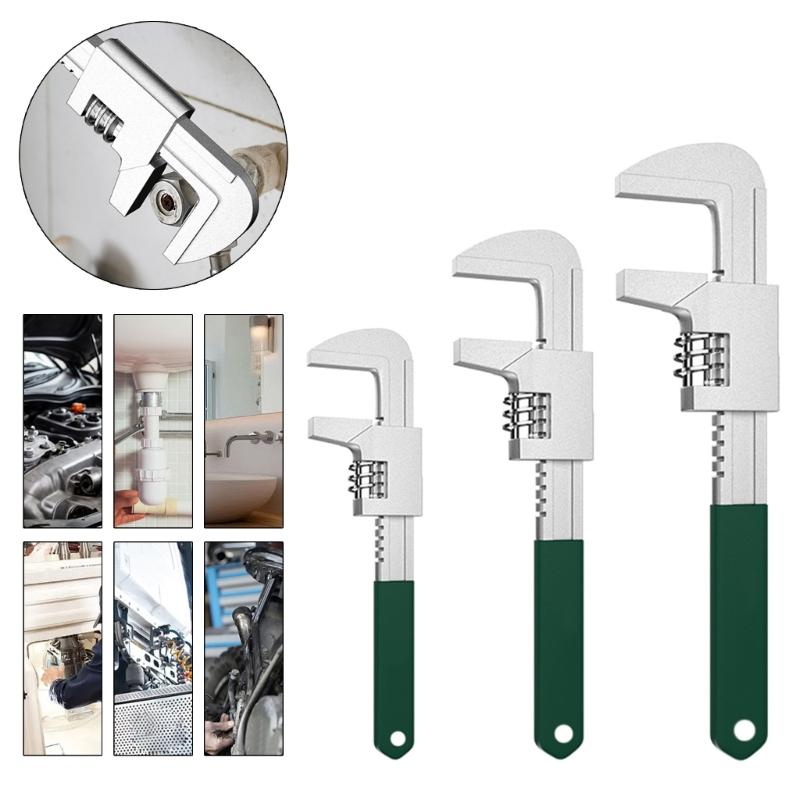 Multifunctional Right Angle Adjustable Wrench With Wide Jaw Opening Up To 9.8cm For Automotive Mechanics And DIYer Use