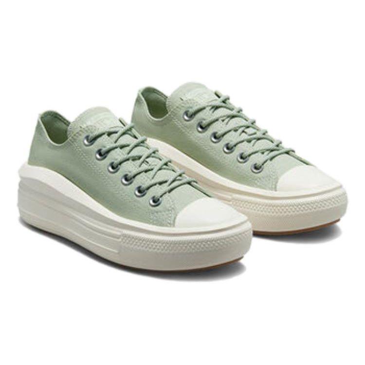 Converse Женские кроссовки Chuck Taylor All Star Move на платформе Low Summit Sage Green Egret A03558C