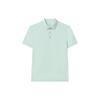 Solid Color Logo Simple Casual Sports Short Sleeve Polo Shirt Men Polo Shirts Green A11M221126F-TQ