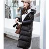 Winter Down Cotton Jackets Women's Clothing Long Parkas Slim Hooded Warm Winter Coats Female Black Overcoats