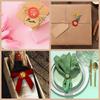 1pc Wax Seal Stamp Set Sealing Wax Stamp Solid Brass Heads with Wood Handles for Envelopes Invitations Gift Card Leaf 83x22mm Stamps: 25x14.5mm