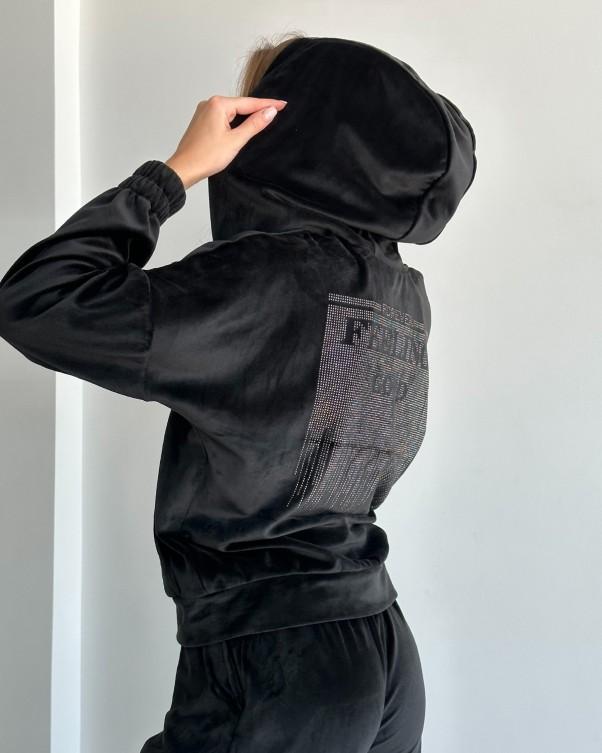 Велюровый спортивный костюм на молнии ISSA Plus