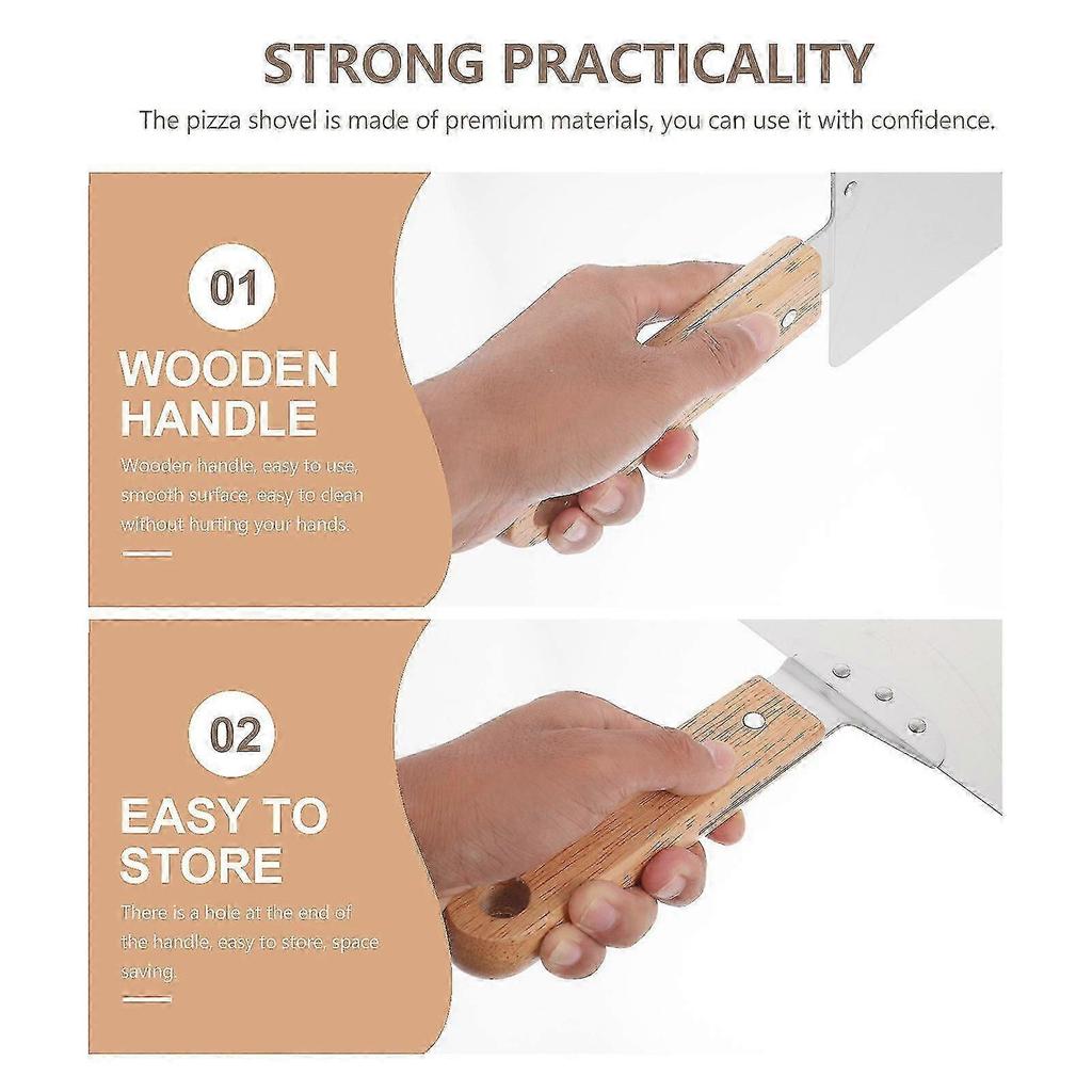 Tool Trays Pizza Lifter Stainless Steel Turner Spatula Pizza Spatula Paddle Griddle Scraper Stainless Steel Pizza Paddle