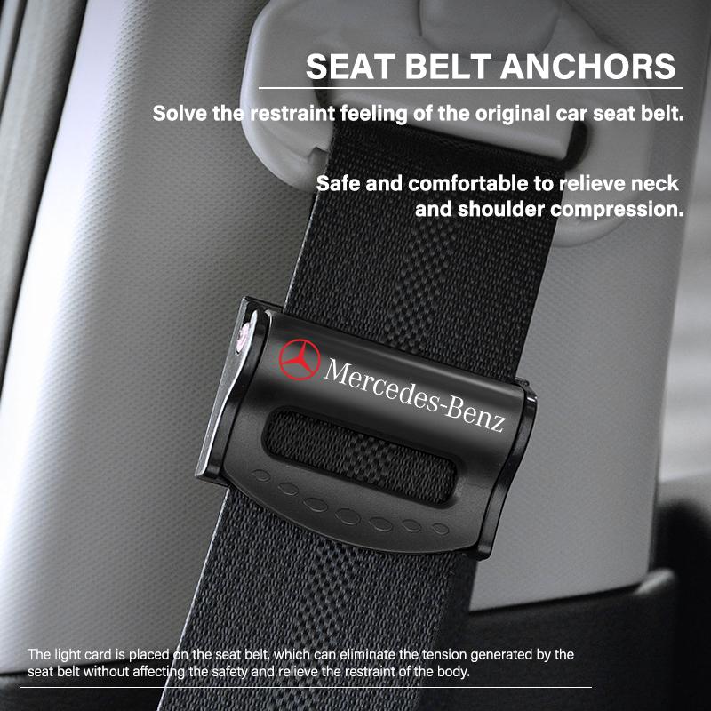 2 шт. Зажим для пряжки ремня безопасности автомобиля, стопор ремня безопасности, регулировочный зажим для Mercedes-Benz AMG C500 C200 C300 A B C E GLA CLA GLK GL ML GLE W204 W205 W211