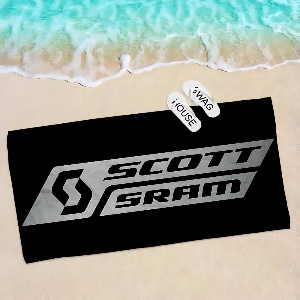 S-Scott Bike logo Microfiber Beach Towel Absorbent Quick dry Soft Yoga Swimming Resort Mountain Climbing Towel
