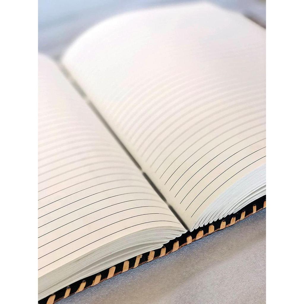 Журнал Fat Leather на 600 страниц, большой, из семи камней, кожаный блокнот, журнал, пустая книга ручной работы, альбом для рисования, повседневное использование (Линованные страницы, красные)