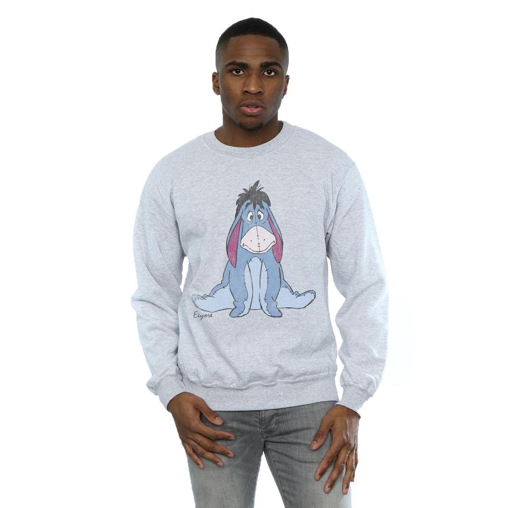Disney Mens Winnie The Pooh Classic Eeyore Sweatshirt