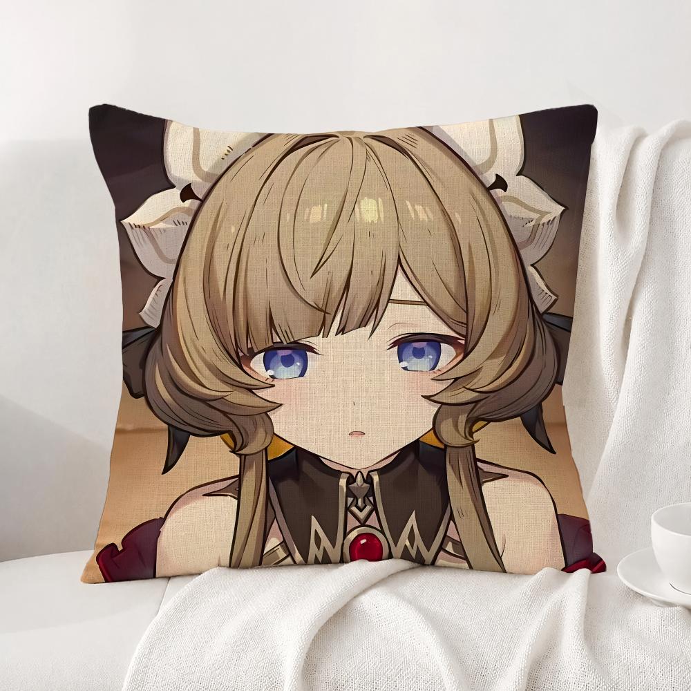 Game Genshin Impact Sandrone Cushion Cover Natural Linen Pillowcase Set AllinOne Decor Cushion Cover for Sofa Bedroom Chair