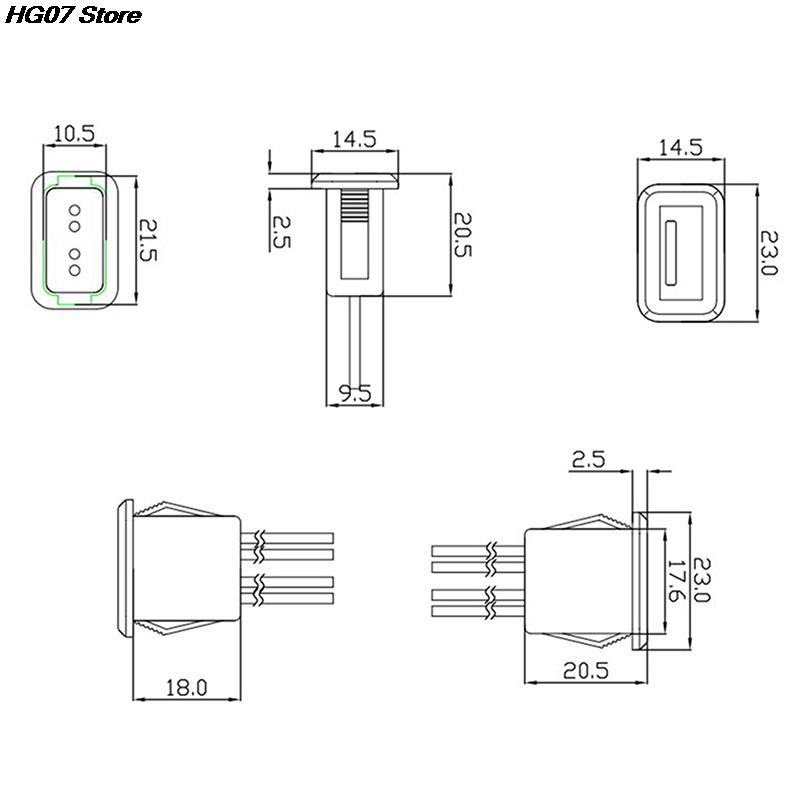 1 шт. 2-контактный 4-контактный USB 2.0 female разъем питания 2P 4P USB 2.0 порт зарядки Разъем Интерфейс данных с кабелем USB розетка для зарядки