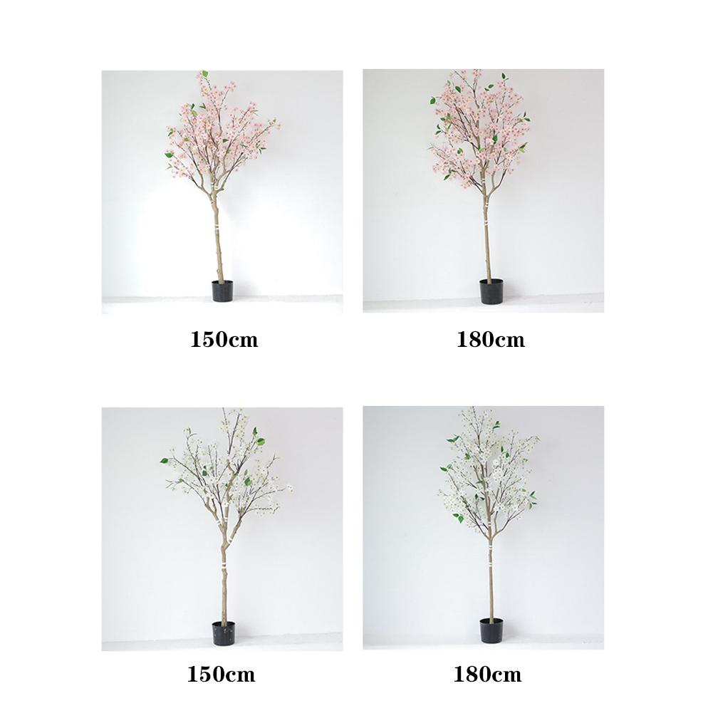 Tall Artificial Cherry Blossom Tree Lifelike Flowers Replica Artificial Plant Fake Cherry