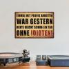 Exclusive Putuo Decor Stunning German Tin Sign Eye Catching "Einmal Mit Profis Arbeiten War Gestern" Design Perfect Wall Decor