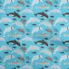Cotton Flex Light Blue Fabric Beach Dolphin With Dot Texture Sewing Craft Projects Fabric Prints By Yard 40 Inch