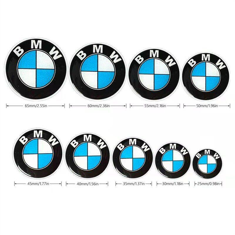 2Pcs 25mm 40mm 55mm 60mm Car Remote Key Emblem Sticker Car Wheel Hub Cap Center Sticker For BMW M Power I3 F15 F16 G20 E34 E36 GNTYA1