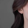 Fashion Simple Hollow Cute Cat Stud Earrings for Women Girls Silver Color Hypoallergenic Earrings Teen Jewelry