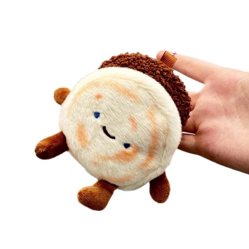 Chinese Hamburger Plush Toy Keychain Pendant Bag Decoration Kids 12cm Gifts