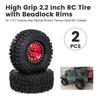 1 комплект/2 шт. Диски для колес RC-краулера Beadlock Резиновые шины для колес Подшипник повышенной прочности и сцепление Запасная часть для 1:10 радиоуправляемых моделей TRX4