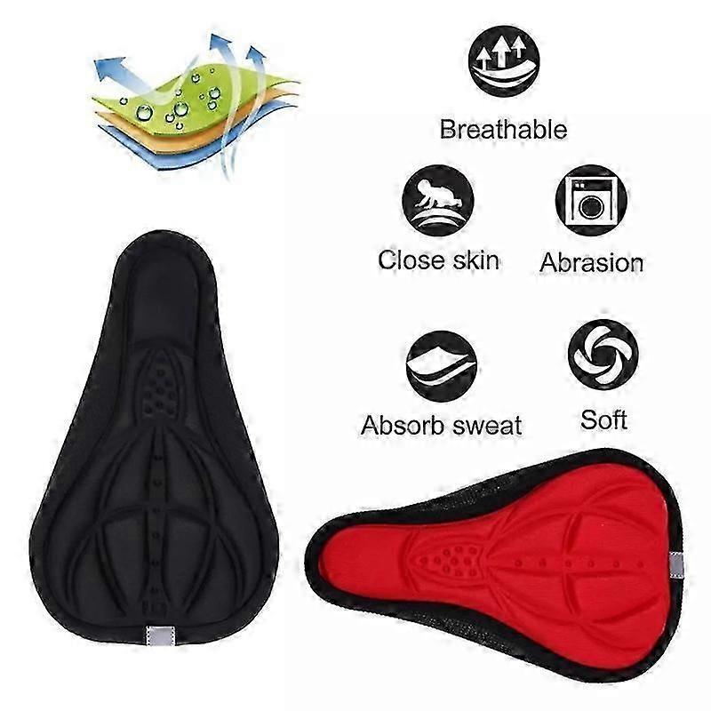 Thickened Extra Comfort Ultra Soft 3D Pad Breathable Abrasion Bike Seat Cushion Saddle Cover Bicycle Accessory