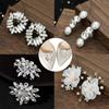 2pcs High Heel Women Bride Decoration Rhinestone Shoe Clip Wedding Shoes Shiny Decorative Clips Silk Flower Charm Buckle