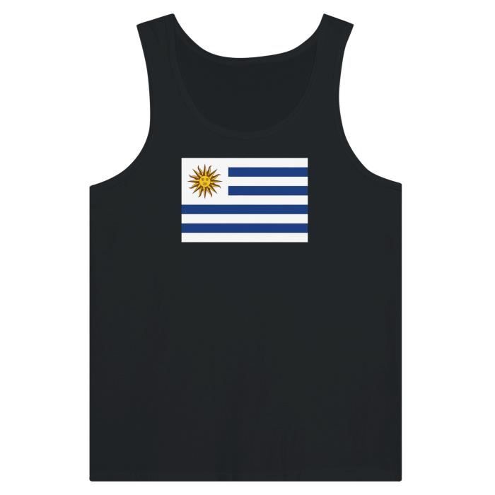 Débardeur - Drapeau de l'Uruguay - Noir - 100% хлопок - Coupe ajustée - Mixte
