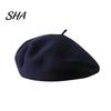 Literary Street Photography Cap Women French Beret Hat, Wool Blend Artist Retro Chic Cold Weather Hat Painter Cap, Solid Color Cozy for Autumn Winter