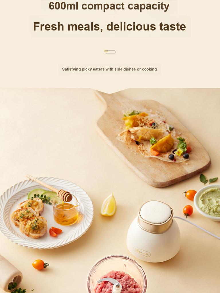 Bear/Маленькая мясорубка для медведя, Прибор для приготовления детского питания, Кухонный комбайн для детского питания, Бытовая электрическая мини-мясорубка и блендер для смузи