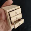 Миниатюрная модель деревянной прикроватной тумбочки масштаба 1/12 - DIY миниатюрный реквизит для фотосъемки - Сезонный декор - Идеальный подарок