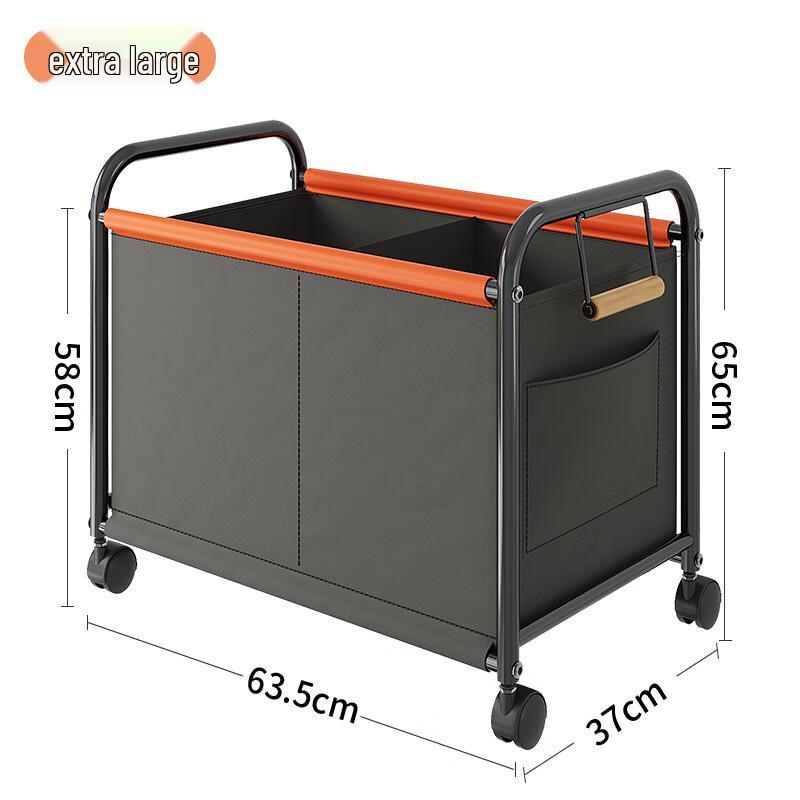 Milin Large Mobile Storage Cart with Railing