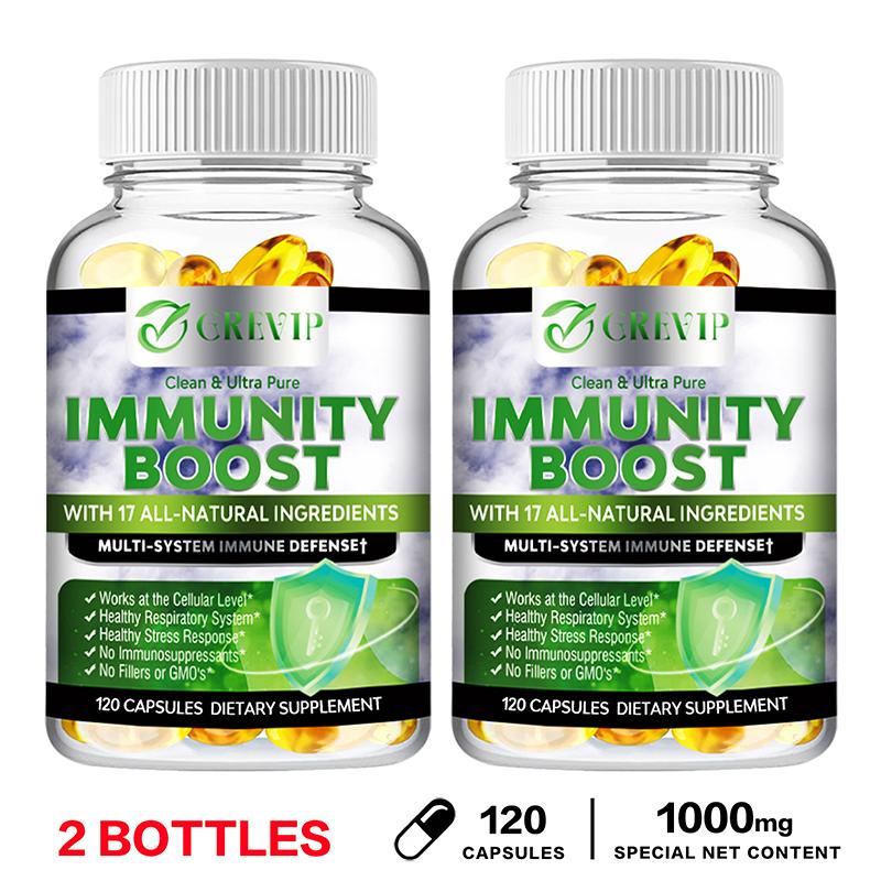 GREVIP - Vitamin C & 1000mg Elderberry Blend Capsules - Immune System Health