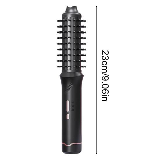 Cordless Hair Curling Iron Brush 3-in-1 Hair Curler Straightening Brush 5000mAh Thermal Hair Brush 3 Temperature Curling Wand for Women