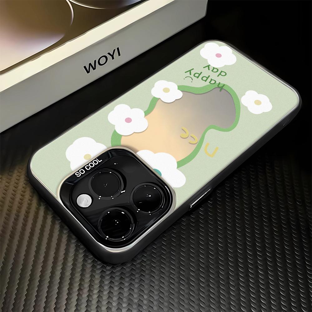 Blue Flowers Case For Iphone 16 Pro Cover For Iphone 15 14 13 12 11 Pro Max Cover Funda Bumber Coque 16 Pro 16E Case