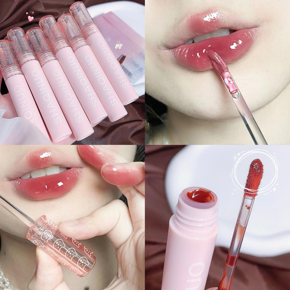 Глазурь для губ, светопроницаемая, зеркальное стекло с водным блеском, увлажняющая, легко окрашиваемая, отбеливающая помада