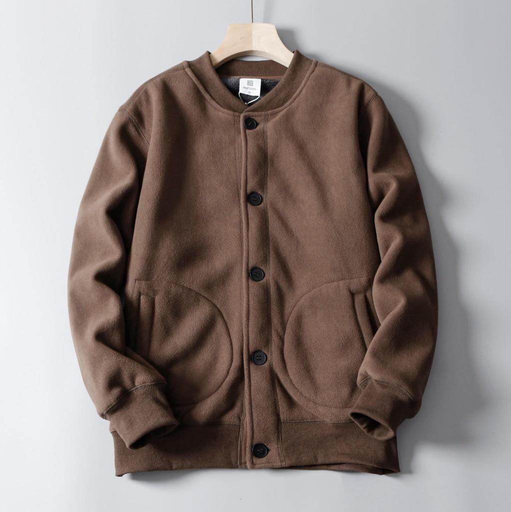 Мужская зимняя повседневная бейсбольная куртка с воротником-стойкой - флис с хлопковым бархатом, модный стиль Flight