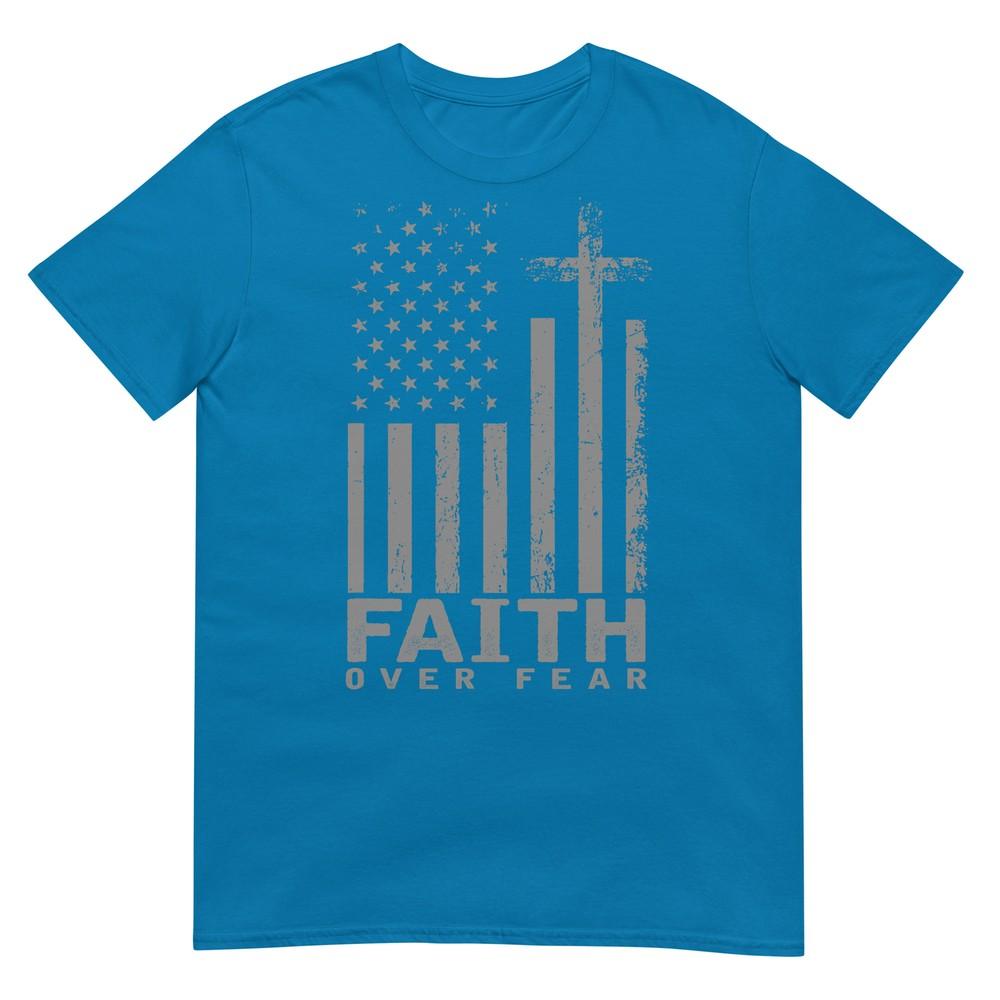 America Pride Us Flag Faith Over Fear Prayer TShirt