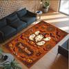 Halloween Theme Crystal Velvet Floor Rug Personalized Custom Name Text Warm Carpet Home Decoration