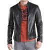 Men's Genuine Lambskin Black Leather Jacket Stylish Motorcycle Bomber Biker Outerwear MJ 07