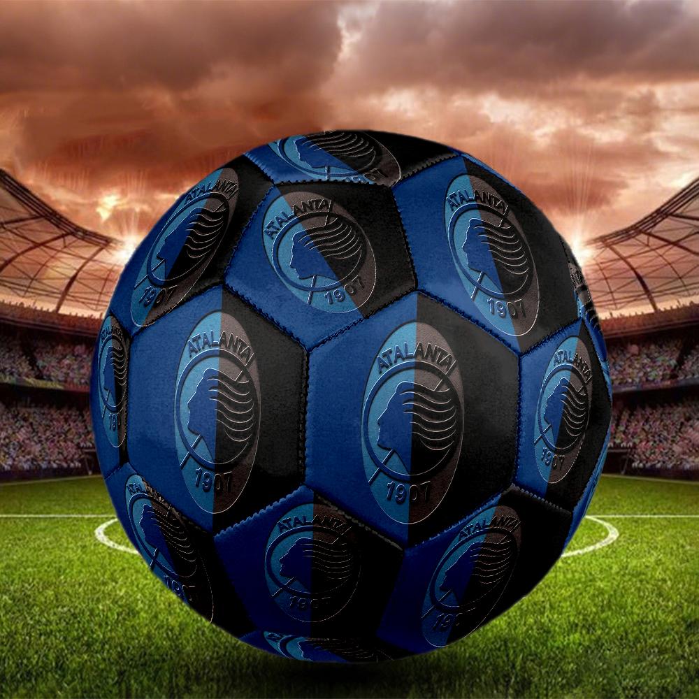 Футбольный мяч с логотипом Atalanta BC, разноцветный, подходит для всех возрастов, машинная сшивка, материал ПВХ, соревновательного уровня, размер 5, прочный и с высоким отскоком