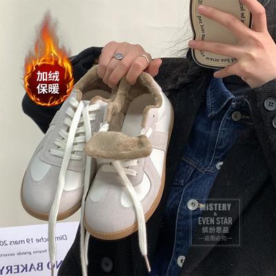 Флисовые повседневные туфли детские осенне-зимние новые женские хлопковые туфли на плоской подошве спортивные кеды 853
