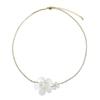 Elegant Floral Cluster Necklace For Women With Stylish Gold And Silver Accents