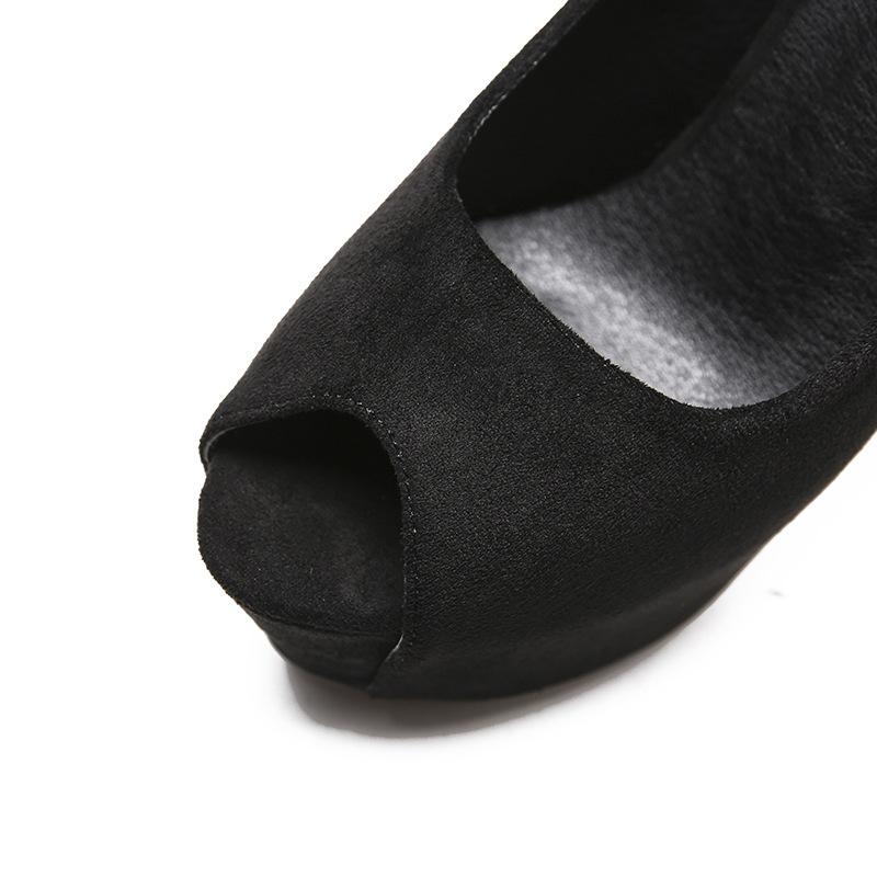 Женские туфли-лодочки на платформе для ночного клуба, 12 см 14 см, на высоком каблуке 4 см, женские туфли на шпильке для выпускного вечера, туфли с открытым носком