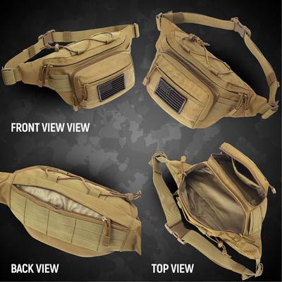 Мужская тактическая поясная сумка на талии, набедренная повязка EDC, сумка для кемпинга, охоты, рыбалки, нашивка с флагом