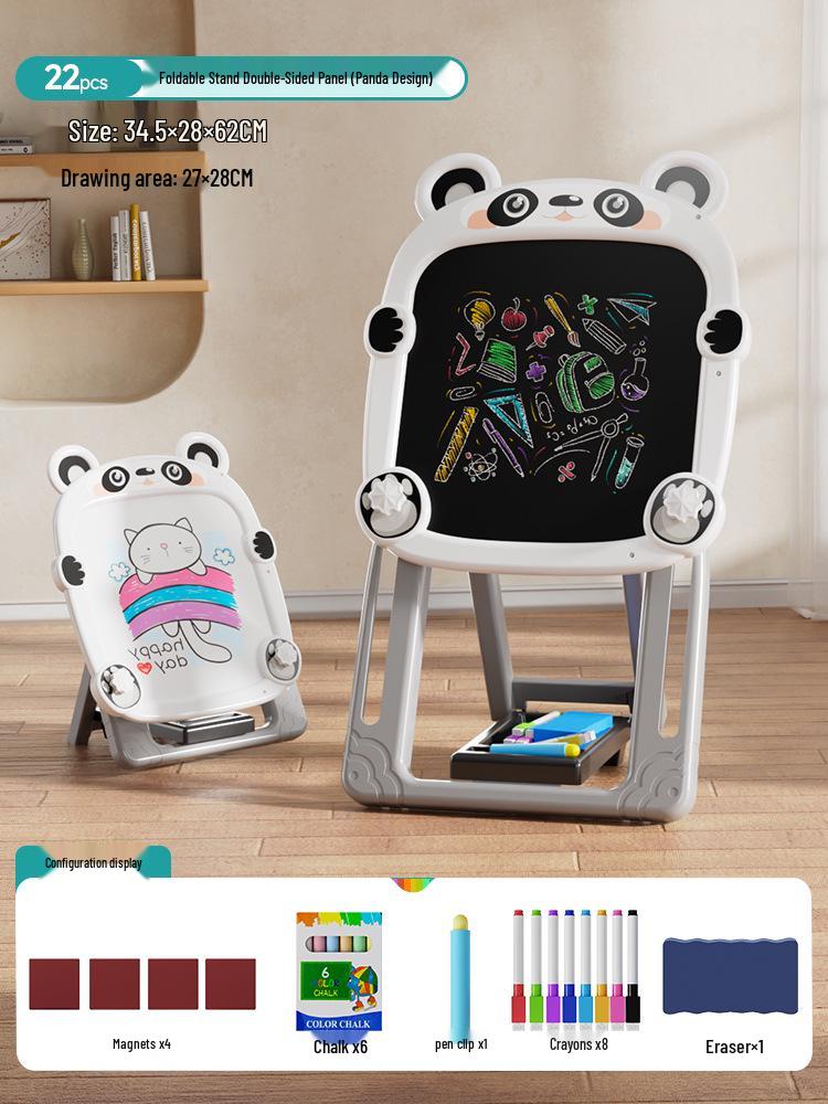 Детский двухсторонний мольберт для рисования и письма с мелками