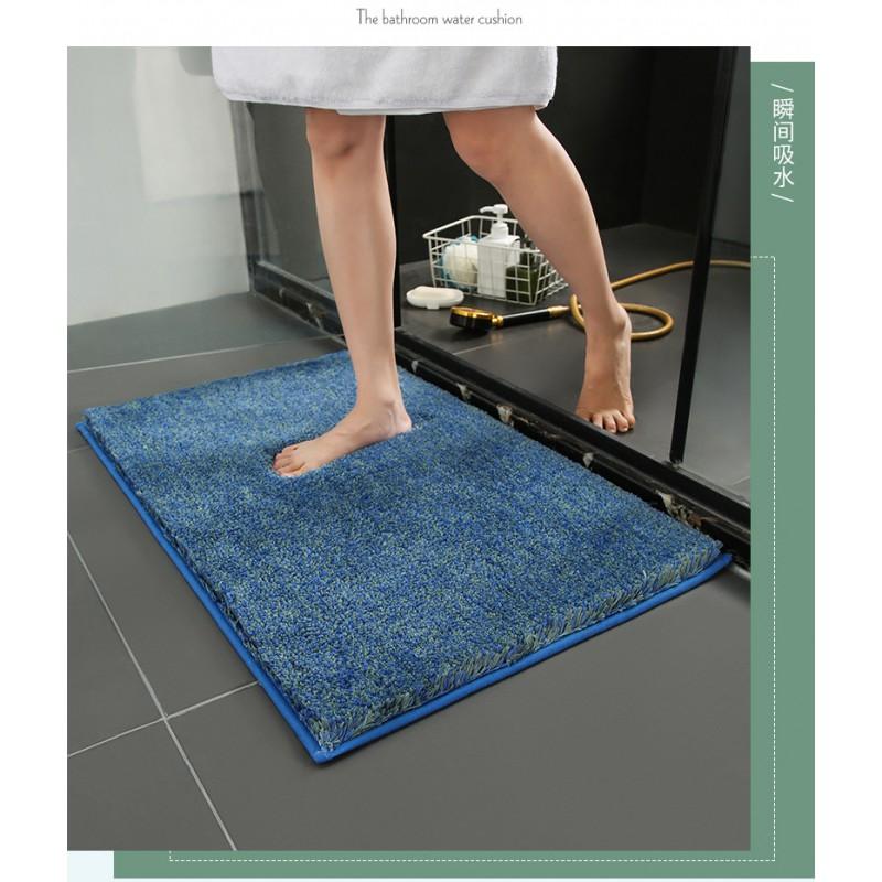 Non-Slip Bath Mat Bathroom Kitchen Entryway Absorbent Floor Rug Modern Minimalist Long Rectangle 50x80cm