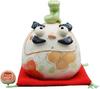 Yakushigama Nanohana Kiln Zodiac Lucky Riding a Daruma Doll 2025 Reiwa 7 Zodiac Snake New Year Ornament Auspicious Charm (Yakushigama) Snake, Snake,