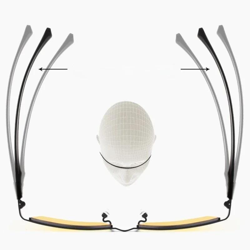 Деловой стиль Ночное видение Фотохромные очки для близорукости Мужские Винтажные очки для дня и ночи Желтые линзы Очки для близи