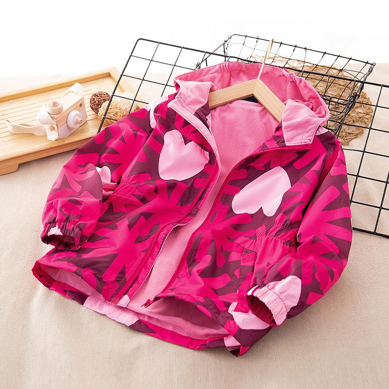 Девочковое флисовое пальто-тренч средней длины: Модная куртка-ветровка на осень/зиму